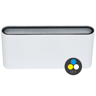 LED fasádne svietidlo s nastaviteľnou teplotou farby 2x6W biele