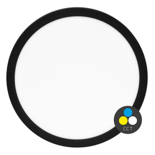 LED kruhový panel s nastaviteľným výkonom 6/12/18W, CCT, čierny
