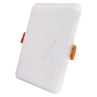 Vodeodolný LED panel VIXXO 125×125, štvorcový vstavaný biely,10 W neu.b.,IP65