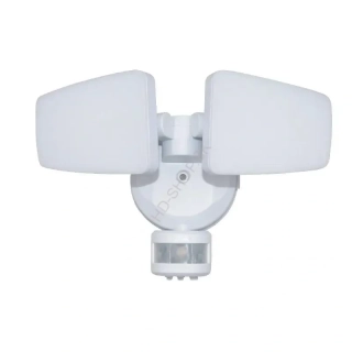 Vonkajší biely LED reflektor s PIR senzorom 24W / 3000K / 4000K / 6000K