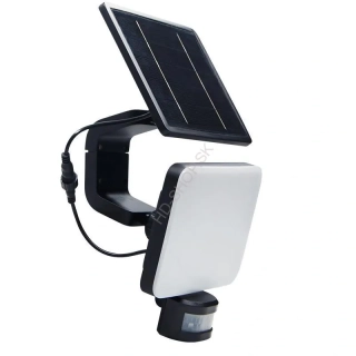 LED čierne vonkajšie solárne svietidlo so senzorom 12W /1200lm / 3000K - 4100K - 6500K 