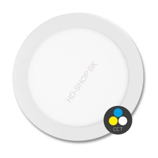 Zapustený kruhový LED panel 18 W s nastaviteľnou farbou svetla
