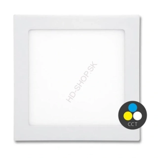 Zapustený štvorcový LED panel 18 W s nastaviteľnou farbou svetla