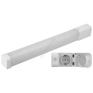 LED stmievateľné podlinkové svietidlo so zásuvkou SCHUKO 15W, CCT, IP44, 600mm