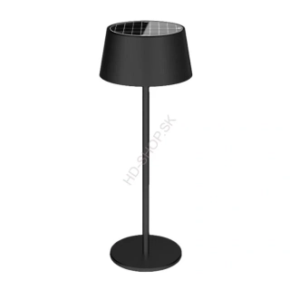 Solárna stolová LED lampa stmievateľná čierna