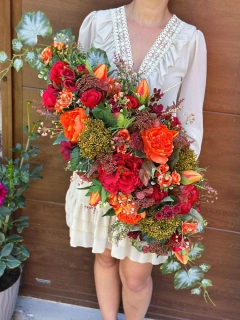 Spomienková maxi ikebana jesenná 120cm