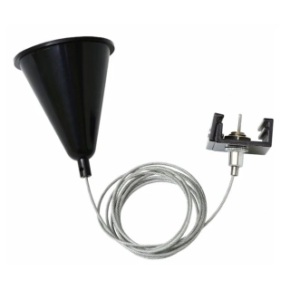 Záves na 3-fázovú lištu čierny