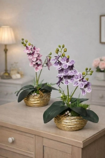 Aranžmán s umelou orchideou