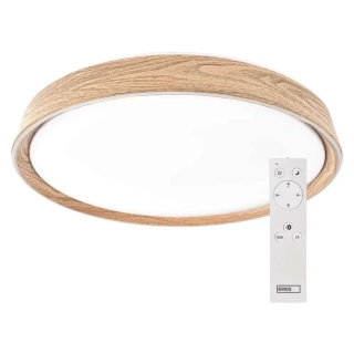 LED nástenné svietidlo ILVI, kruhové 45 W, stmievanie + CCT - Drevo