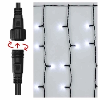Standard LED spojov. vianočná reťaz – záclona, 1x2 m, vonkajšia, studená biela