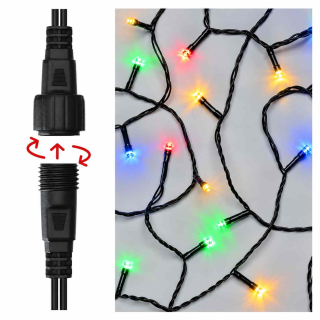 Standard LED spojovacia vianočná reťaz, 10 m, vonkajšia aj vnútorná, multicolor