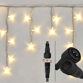 Profi LED spojovacia reťaz biela – cencúle, 3 m, vonkajšia, teplá biela