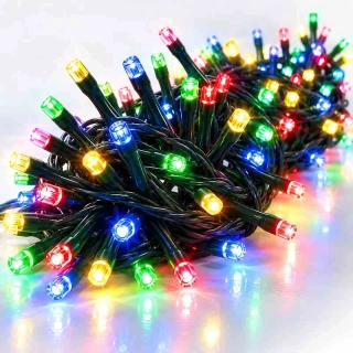 LED vianočná reťaz, 18 m, vonkajšia aj vnútorná, multicolor, programy