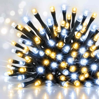 LED vianočná reťaz blikajúca, 8 m, vonkajšia aj vnútorná, teplá/studená biela, časovač