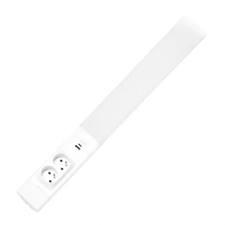 LED podlinkové svietidlo so zásuvkami a USB 18W