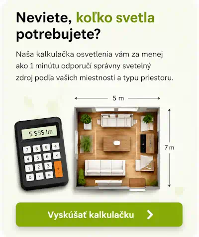 Kalkulačka osvetlenia – zistite, koľko svetla potrebujete