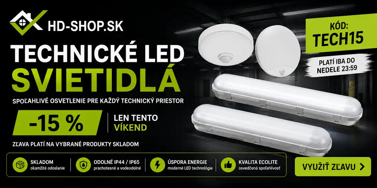 Technické LED svietidlá -15 % len tento víkend, zľavový kód TECH15 – HD-SHOP.sk